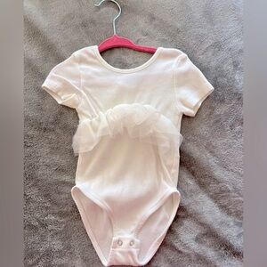 Zara White Ruffled Kids One Piece. Size 2-3 years
